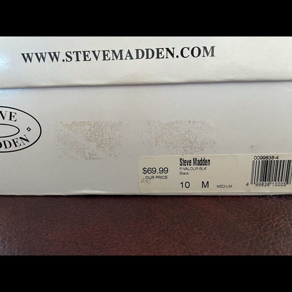 Steve Madden P Valour Open Toe Black Ruffle Wedge Sandals Size 10M - Picture 5 of 5